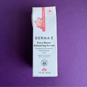 New Derma E Pure Biome Balancing Serum 1 Oz. Prebiotic & Probiotic Exp. 4/2026